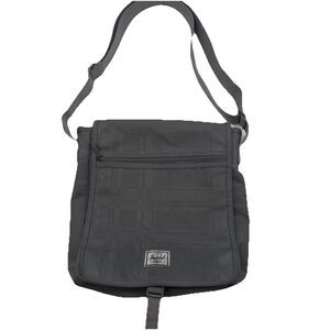 Herschel Small Gray Nylon Messenger Bag 12x12 Multi Pocket
